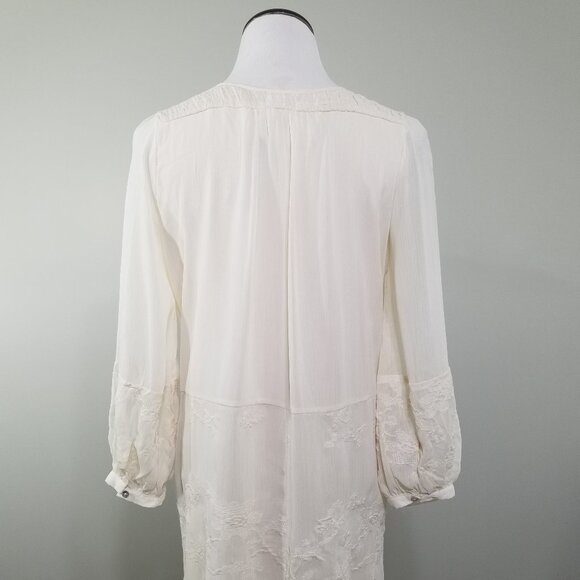 Anthropologie Tiny Petites Womens Embroidered Overlay Dress New Size XSP $148 - Picture 8 of 14